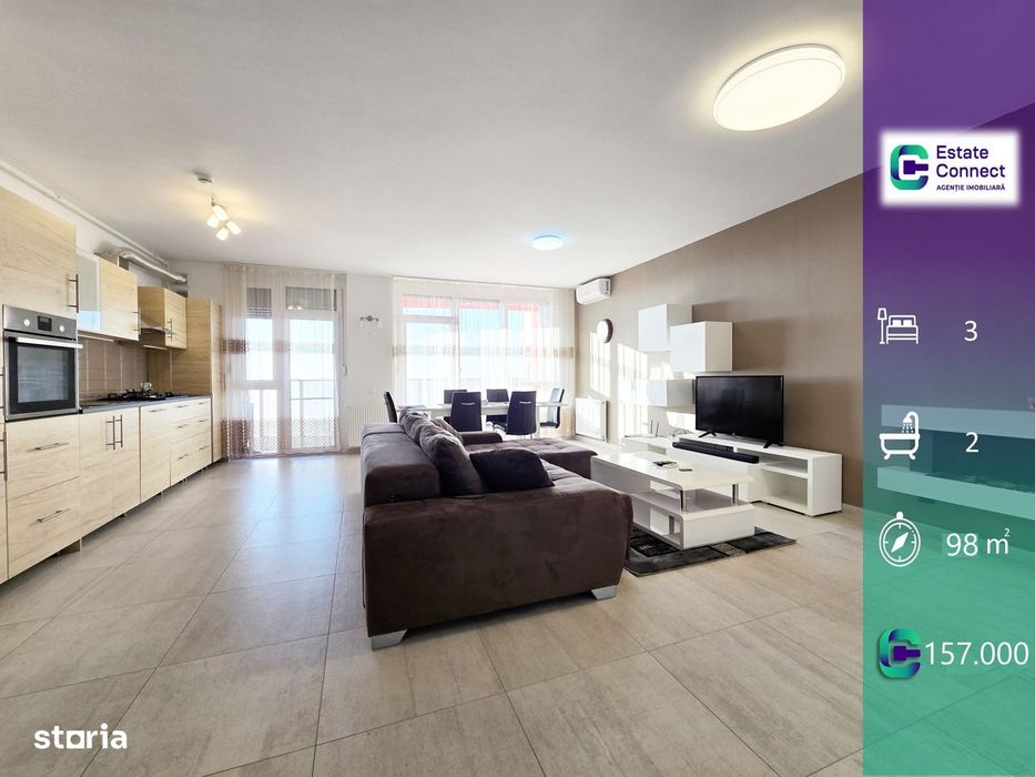 Apartament 3 camere cu 2 băi și 2 balcoane - ARED Micălaca, Zona 300