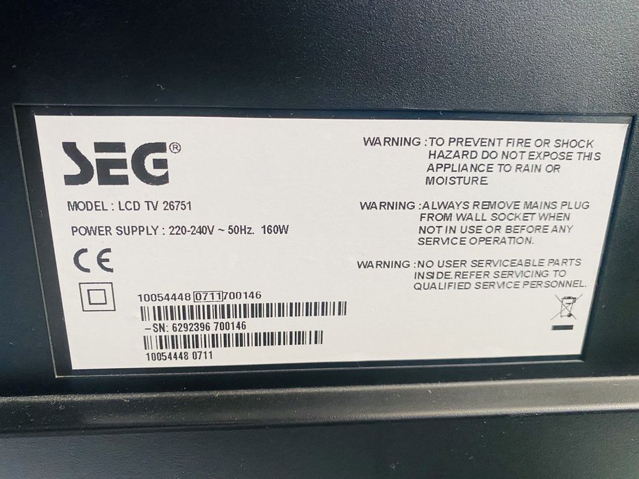 Vand TV LCD SEG - 66”