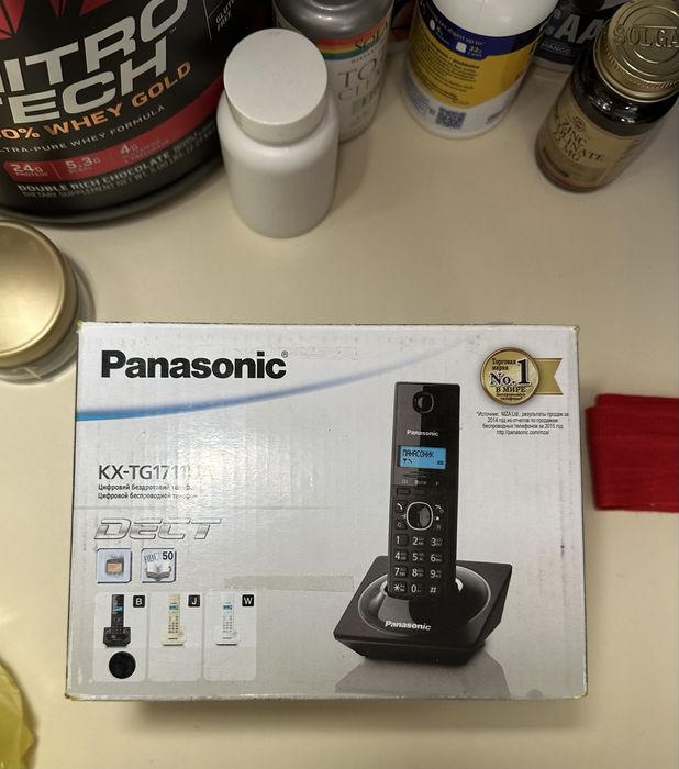 Новый домашний телефон с коробкой и документами модель «Panasonic»