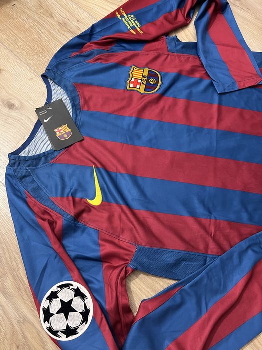 Tricou de fotbal cu maneca lunga Nike FC Barcelona finala champions league 2006 Ronaldinho 10 Nou