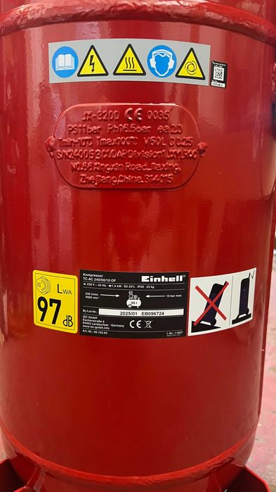 Compresor aer Einhell TC-AC 240/50/10 OF, 50L, 10 bar