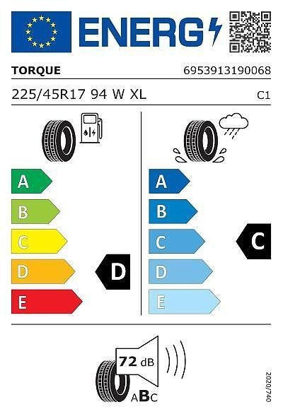Летни гуми TORQUE TQ901 225/45 R17 94W XL – НОВИ, DOT 2025
