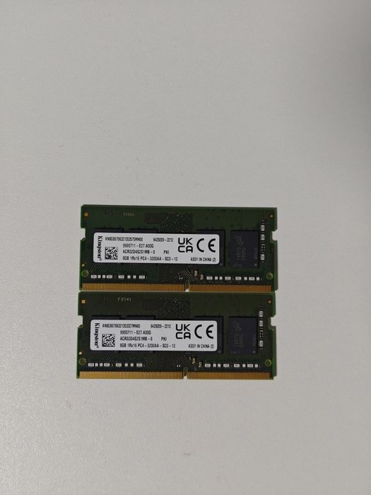 Kingston so-dimm DDR-4, 2 плашки по 8ГБ
