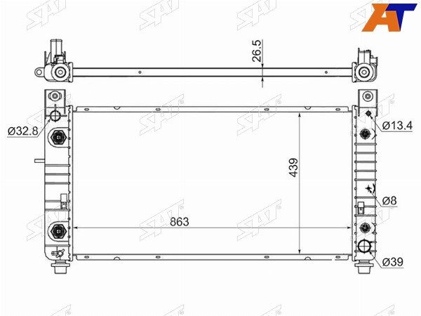 Радиатор Chevrolet Avalanche