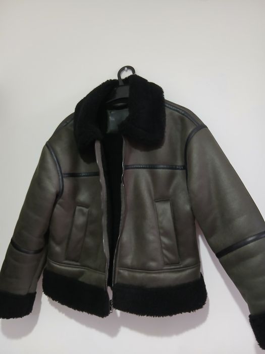 Cojocel dama piele ecologica imblanit interior marime M-L sau 40-42