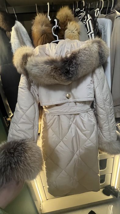 Geaca cu blana naturala de vulpe