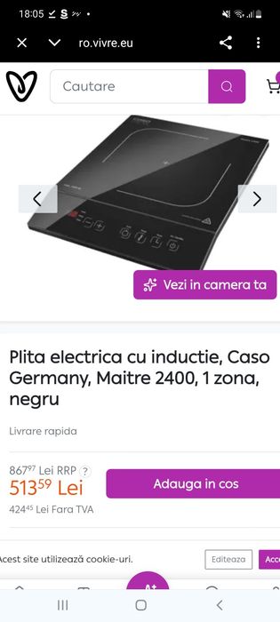 Plita electrica cu inductie, Caso Germany, Maitre 2400