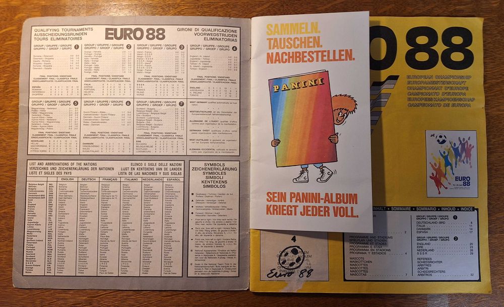 Албум Панини Евро 88