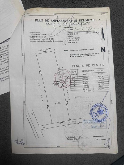 Vând Teren intravilan in Comuna Sascut sat Schineni