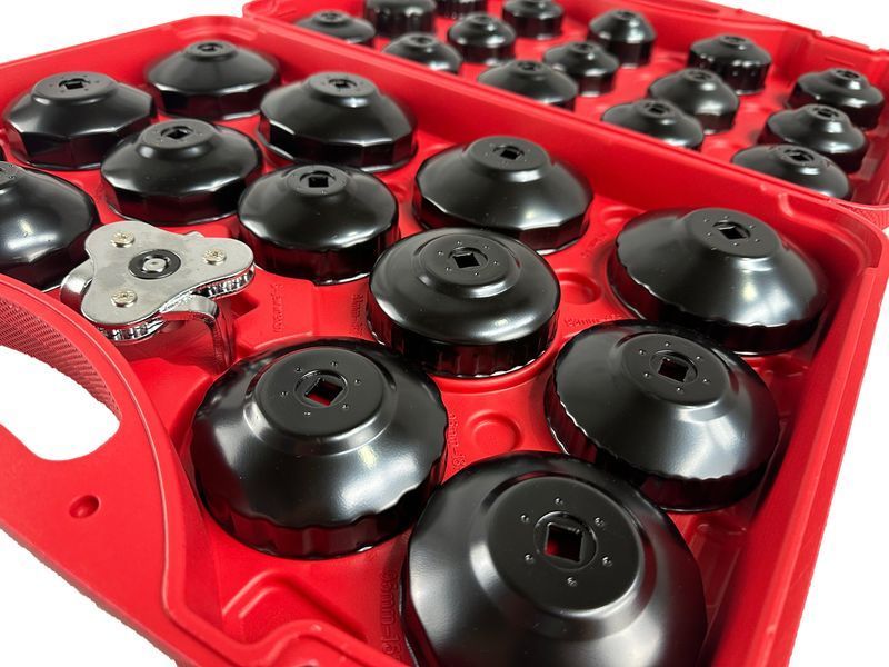 Комплект ключове капачки за маслен филтър, 30 бр. gebo tools