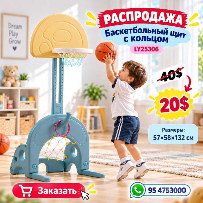Баскетбольный щит с кольцом LY25306