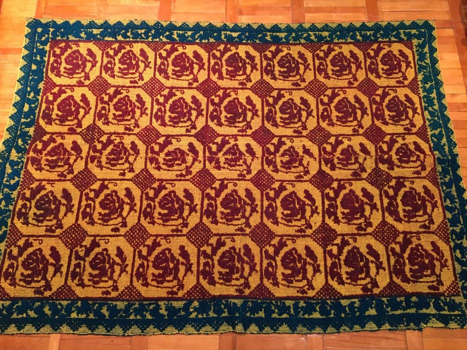 Cuvertura traditionala veche, 100% din lână, țesuta manual la război