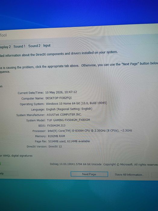 Laptop Asus TUF Gaming