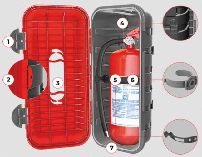 Кутия за пожарогасител Bawer - Високо качество