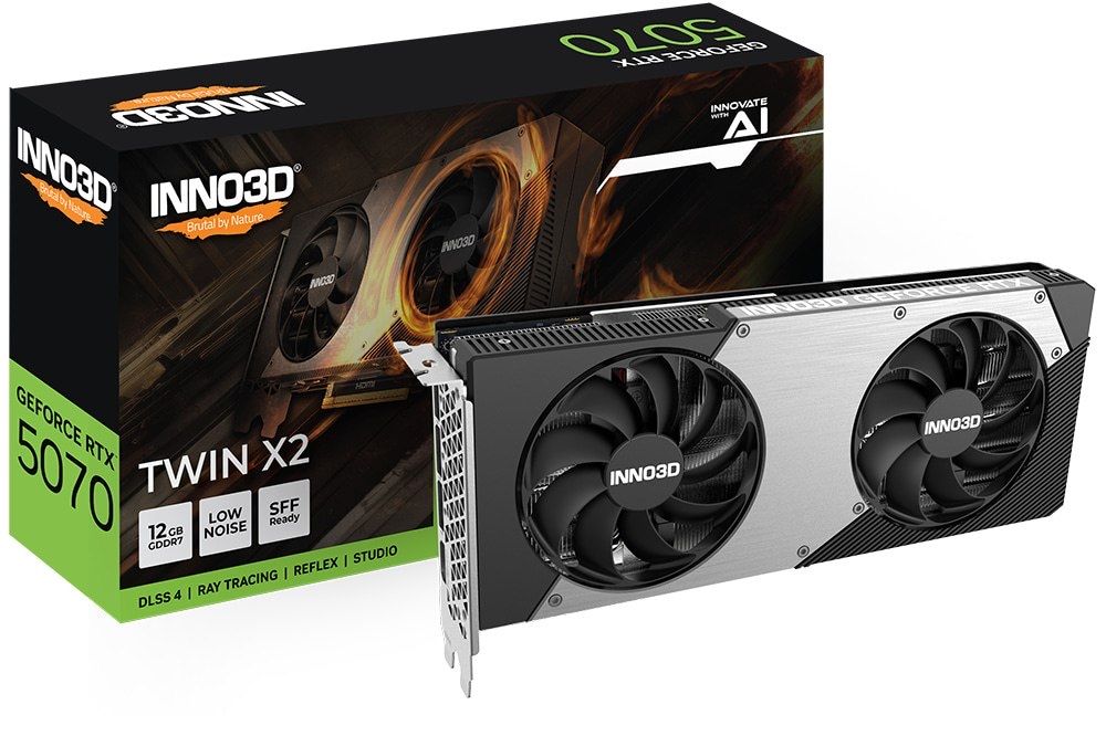 Видеокарта RTX5070 от бренда INNO3D