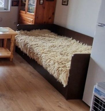 Легло с матрак и механизъм в цвят венге