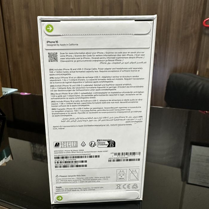 Нов!12м. гаранция! iPhone 16 128gb Black, White, Pink, Teal, Ultramari