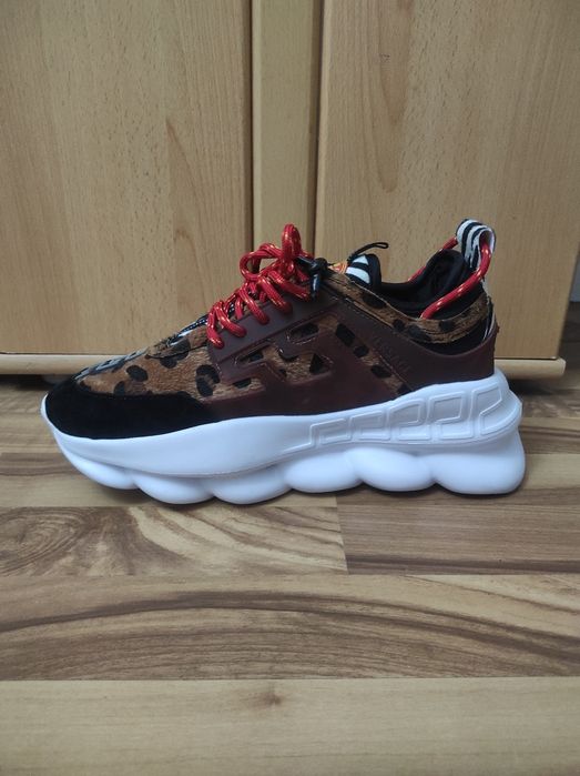 Versace chain reaction leopard print