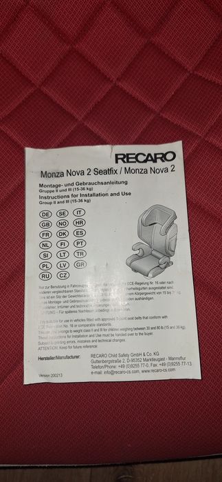 Scaun auto RECARO Monza Nova 2