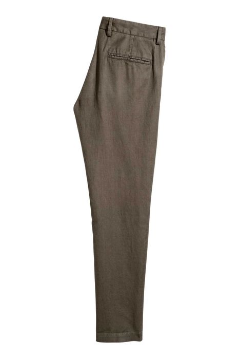 H&M - 2 pantaloni chino de vara slim fit 60% bbc + 40% in, W32/L32 [M/48], talie=90 cm., noi