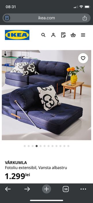 Fotoliu extensibil și modular VÅRKUMLA Ikea