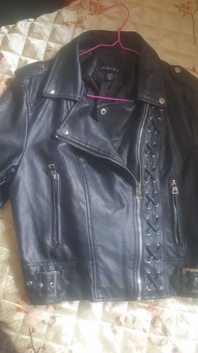 Черно кожено яке "Аmisu" чисто ново внос от Германия