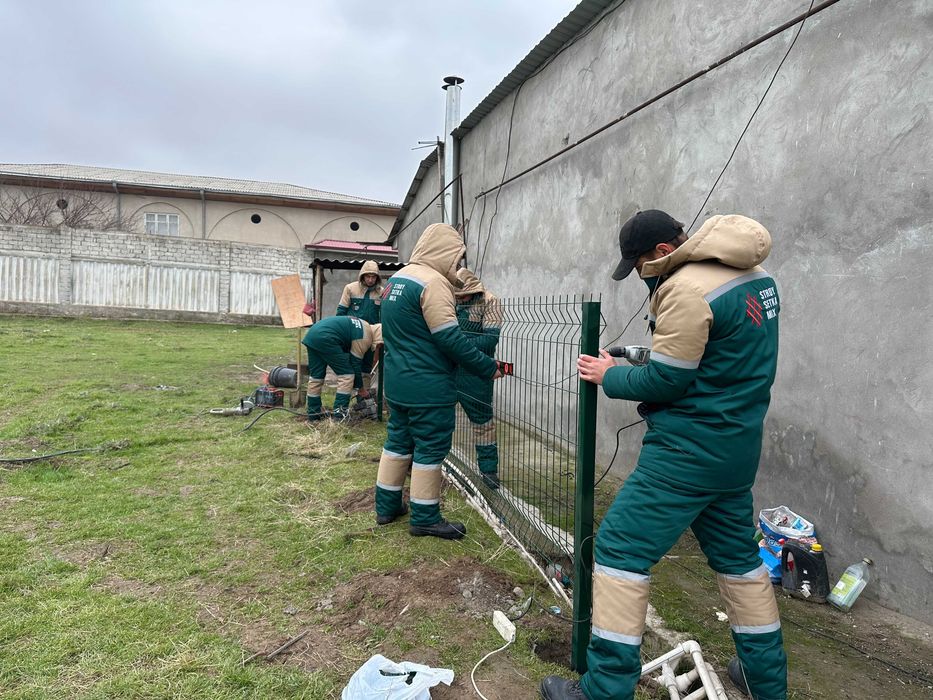Установка Еврозабора 3Д Сетки Евросетка Урнатамиз Yevrozabor Ustanovka