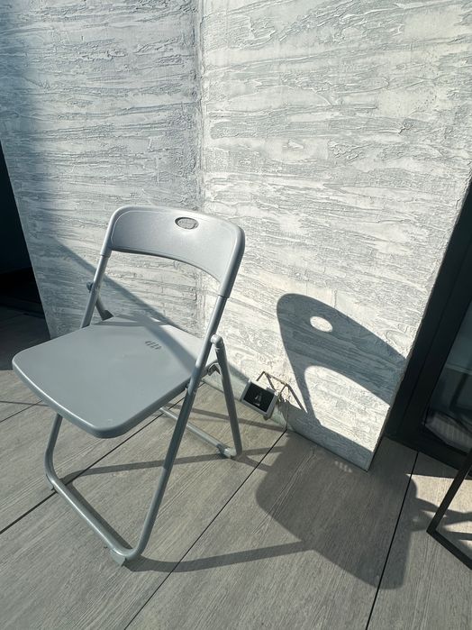 Складной Стул Как новый, кремого-Серый от