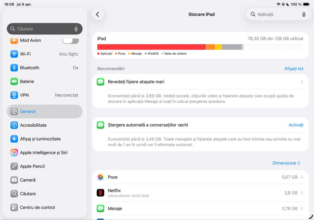Vand Ipad pro 11 2022 cu procesor M2 128gb