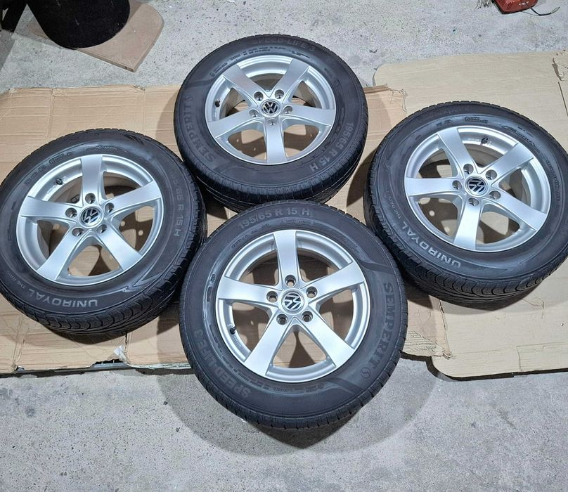 Set Roti 15" Aluminiu + Anvelope 195/65 R15 — VW ‑ Skoda Group 5x112