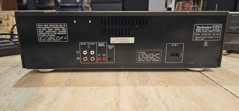 Dublu deck Technics RS-TR777 autorevers, HX-Pro, ATC, Bias, stare foarte buna, cu test video!