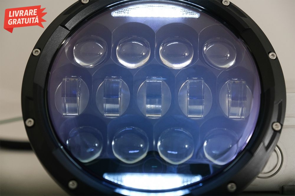 Faruri Full LED CREE Dublu Proiector Halo DRL Jeep Wrangler TJ & JK (1