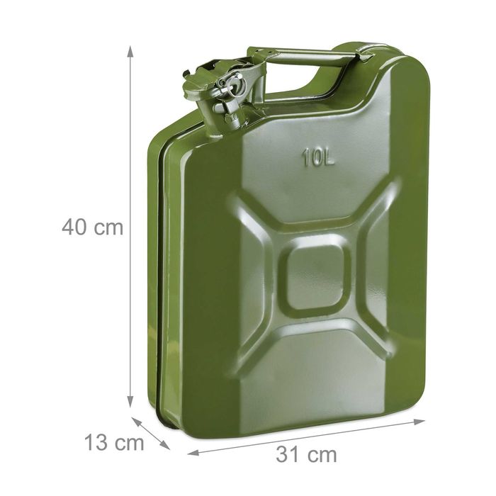 Метална туба за гориво 10 литра 5л за бензин дизел масло туби метални