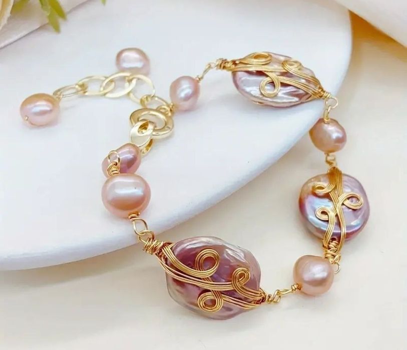 Натуральный жемчуг браслет