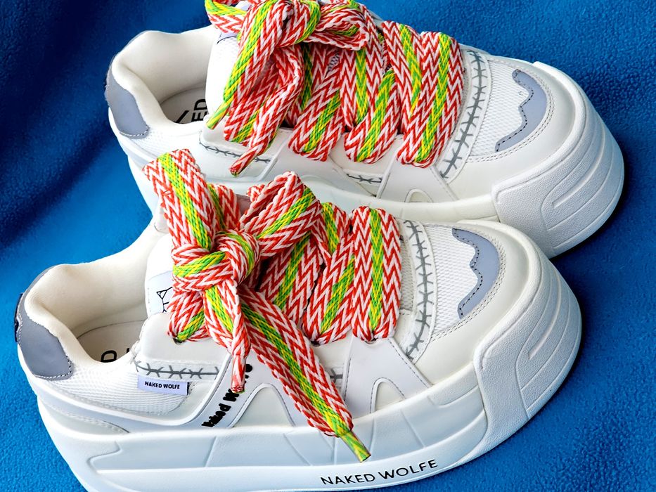 Naked Wolf жестоки оригинални дамски сникърси висока платформа  38 ном