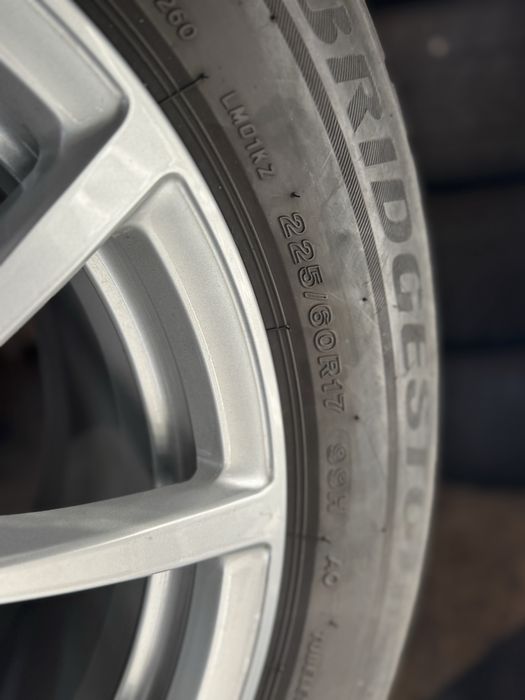Set jante originale Audi A6 C8 +Anvelope 225/60/R17 Brigestone Iarna