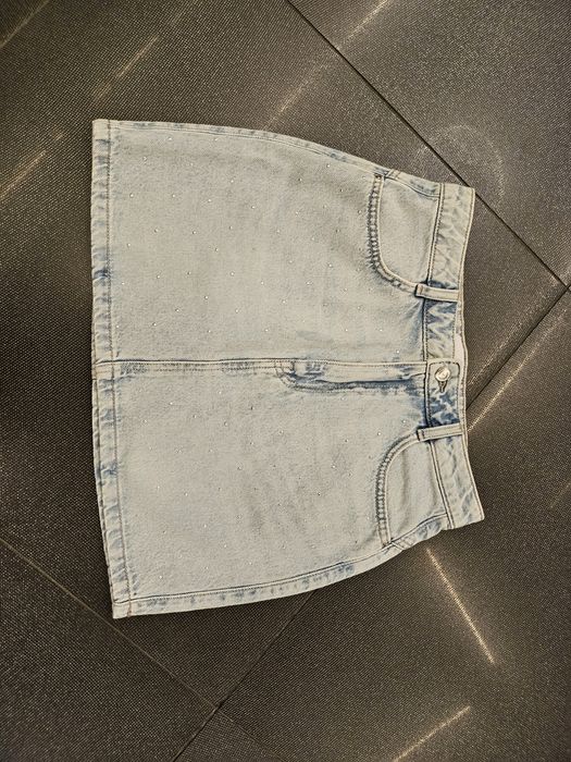 MOHITO дънкова пола с кристали S-36