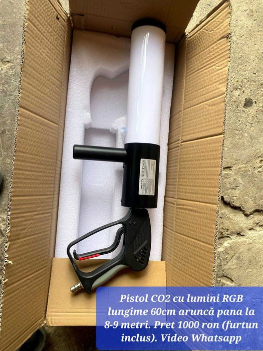 OFERTA Pistol co2 evenimente cu led pentru dj formatii cocktail bar