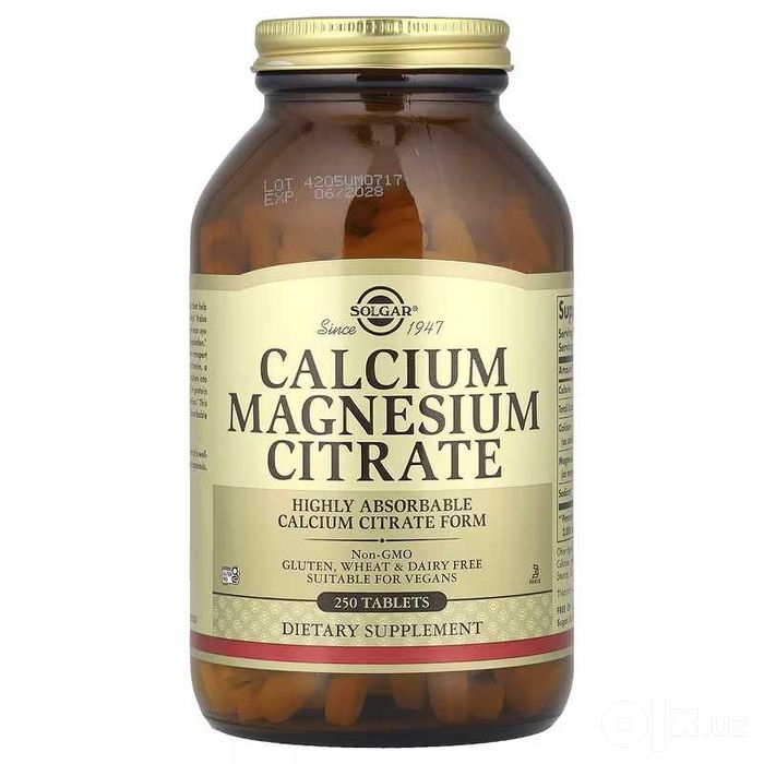 Solgar Цитрат кальция и магния Calcium Magnesium Citrate калций kalsiy