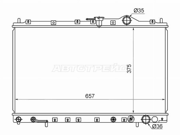 Радиатор охлаждения двигателя  Mitsubishi Rvr