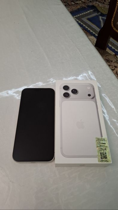 Iphone 17 pro max Silver ideal 100% batareya 95 sikl