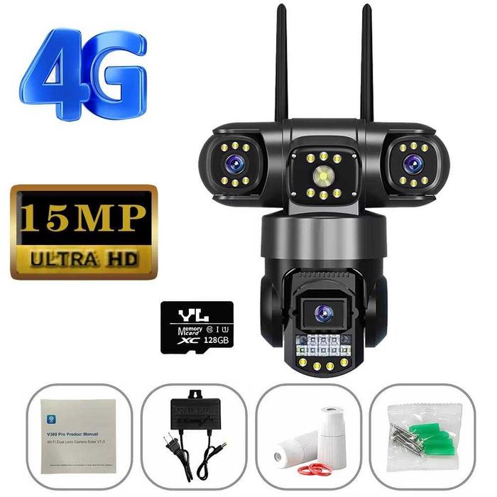 Широкоъгълна ТРОЙНА WIFI Камера 12MP