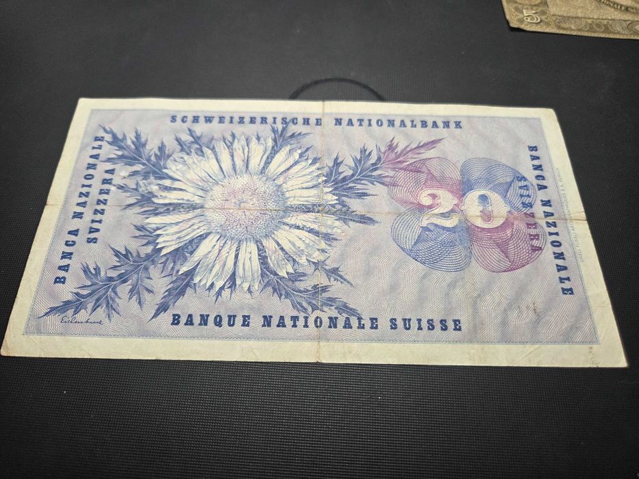 Bancnote elvețiene de 5 și 20 de franci de vânzare. Set de 3.