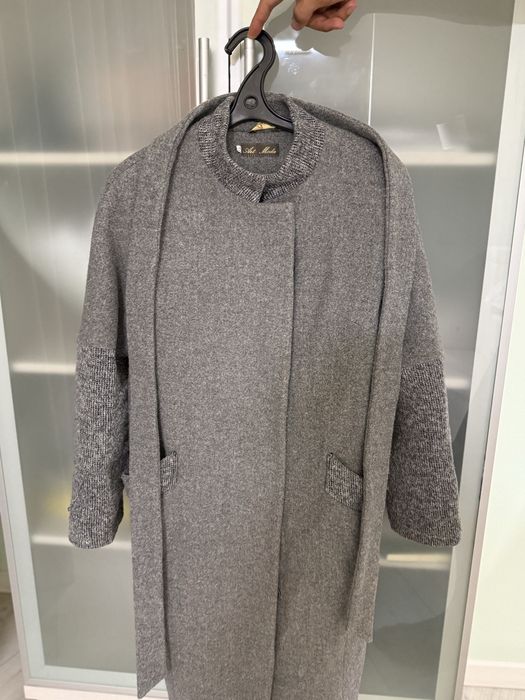 Пальто серое женское