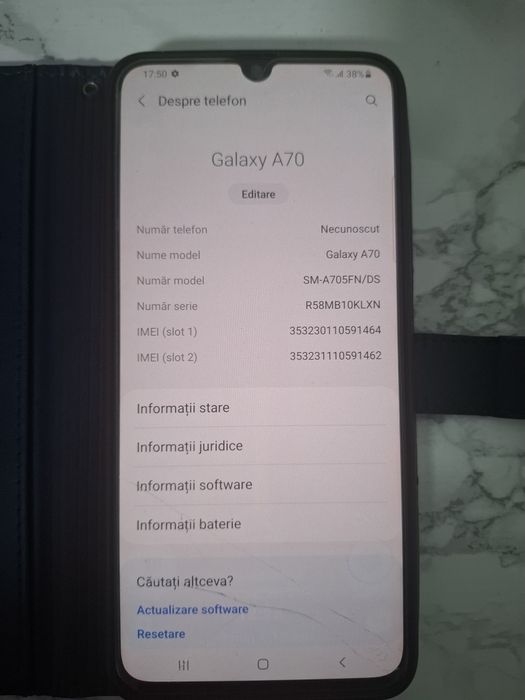 Samsung a70 display fisurat