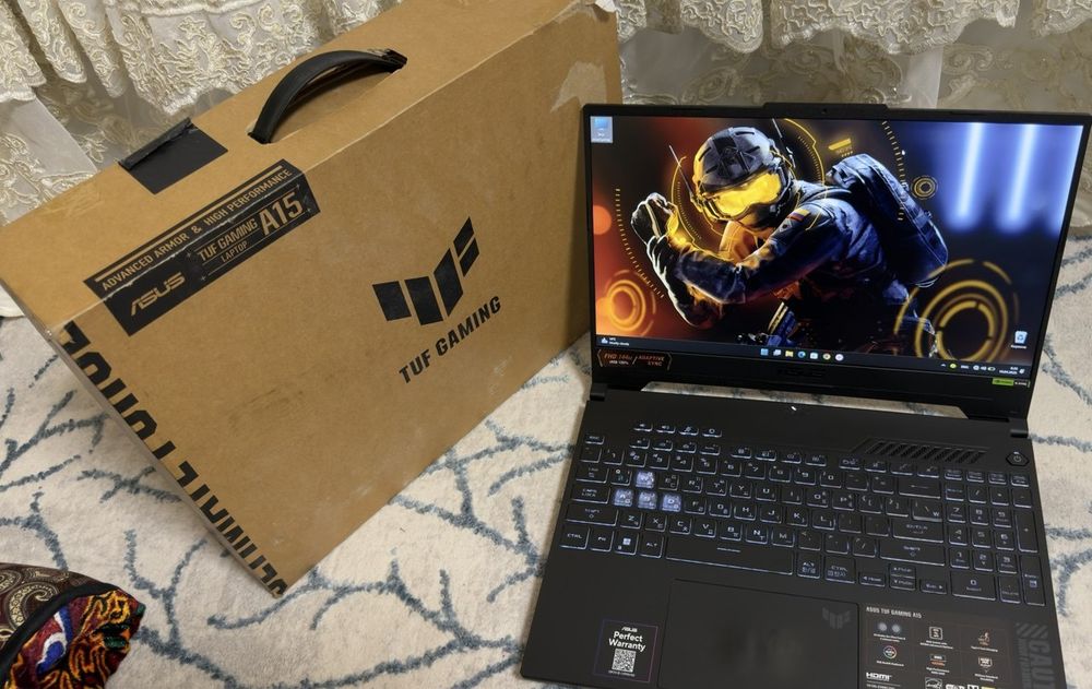 Игровой ноутбук ASUS TUF A15/Reyzn 7-7735HS/RTX4050 6гб/ОЗУ 16гб/SSD 5