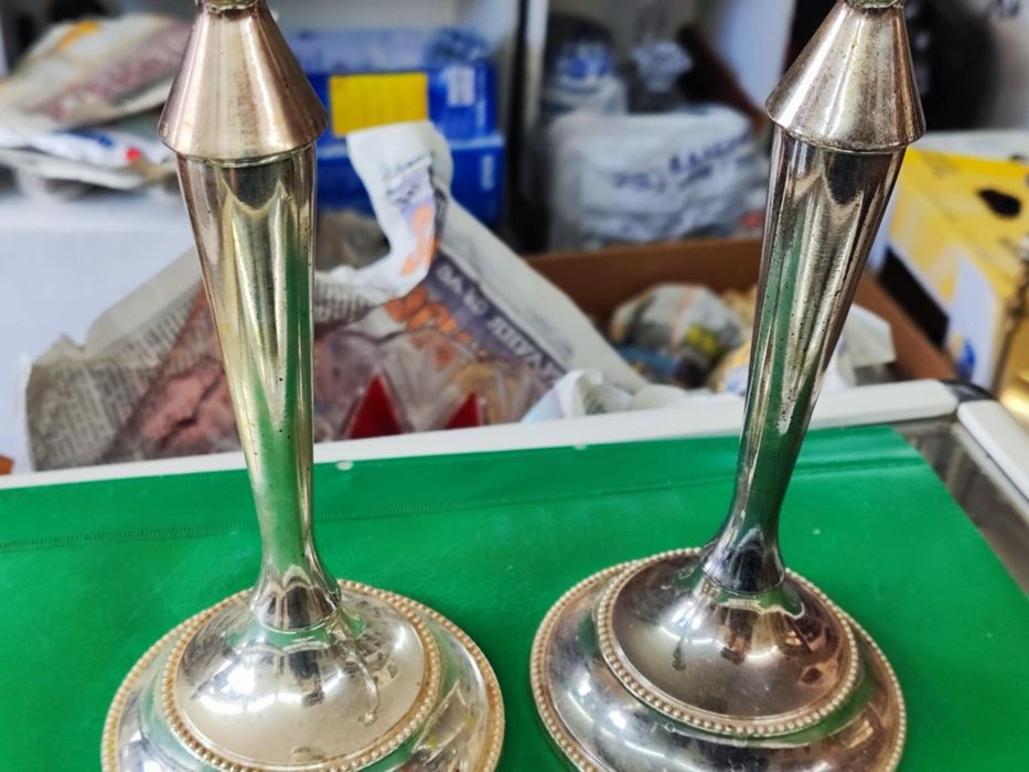 Метален свещник два броя