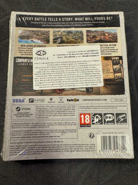 Company of Heroes 3 Launch Edition - PC NOU - SIGILAT - COLECTIE