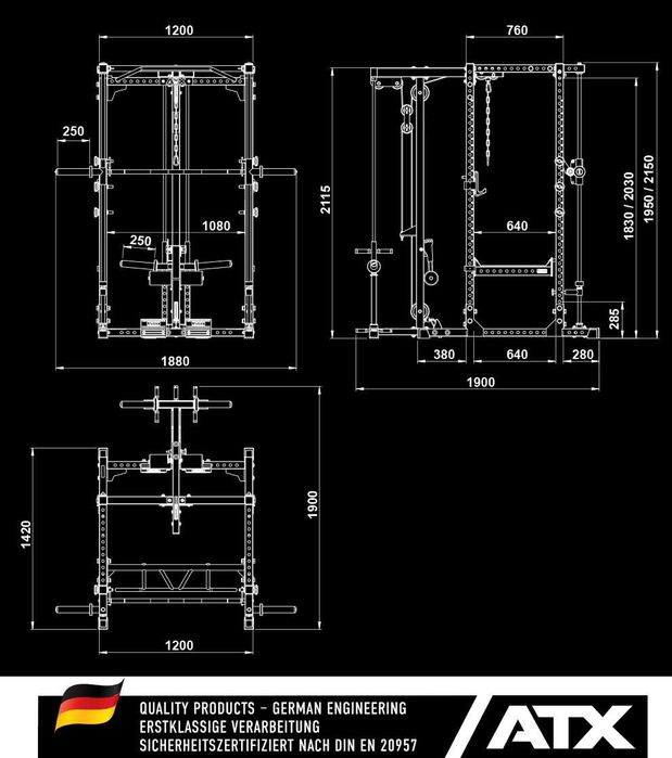 Power Rack Стойка и Скрипец / Височина 215 см / Свободни Тежести