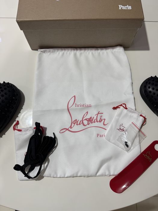 Christia Louboutin high black leather